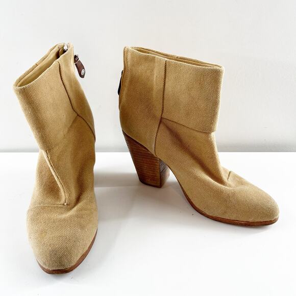 Rag & Bone Classic Newbury Ankle Booties Iron Tan 9 - Picture 7 of 12
